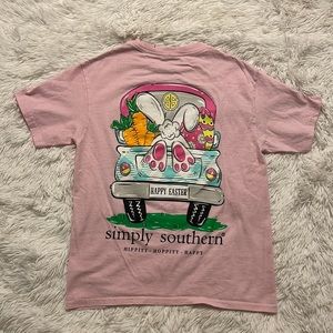 Simply Southern Hippity Hoppity Happy Easter Tee Shirt